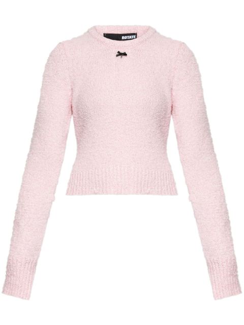 ROTATE BIRGER CHRISTENSEN bow-detail sweater - Pink - zdjęcie produktu nr 1