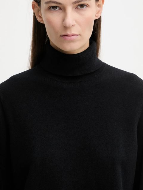 Marc O'Polo sweter damski kolor czarny lekki z golfem 5000007462