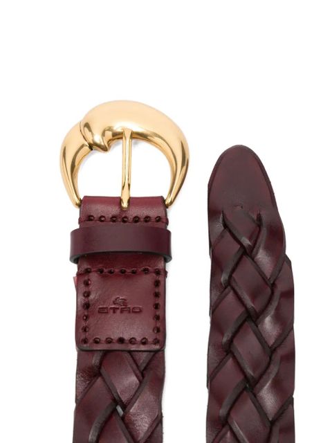 ETRO braided leather belt - Red - zdjęcie produktu nr 2