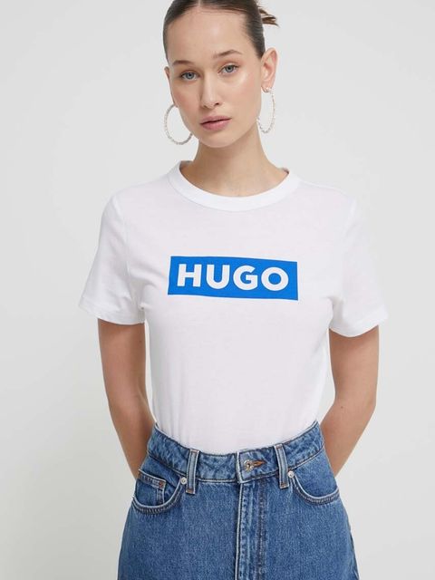 Hugo Blue t-shirt bawełniany Classic Tee_B - zdjęcie produktu nr 1