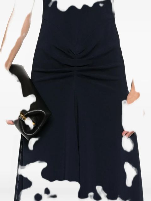 Victoria Beckham short-sleeve gathered dress - Blue