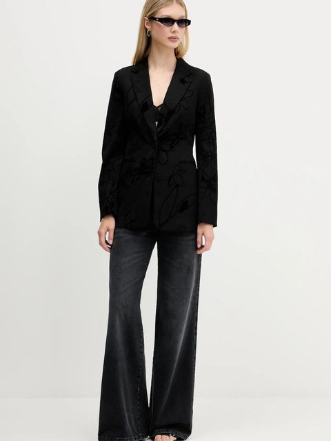 Desigual marynarka FLOCKARTY kolor czarny jednorzędowa wzorzysta 25WWEW19 - zdjęcie produktu nr 2