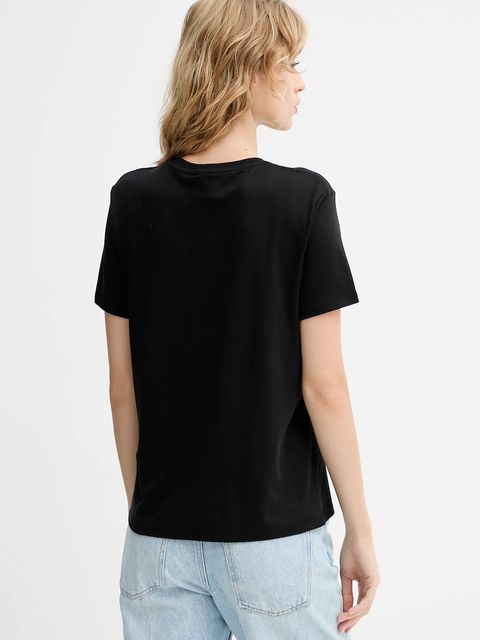 Calvin Klein t-shirt bawełniany damski kolor czarny LV044D201G