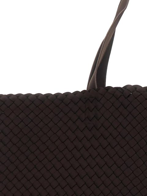 NAGHEDI large woven tote bag - Brown