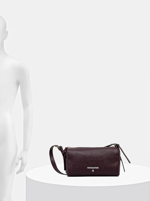 Patrizia Pepe torebka skórzana kolor bordowy 8B0255 L001