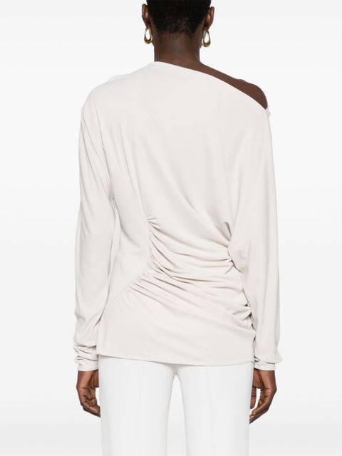 KHAITE The Ciro ruched top - Grey