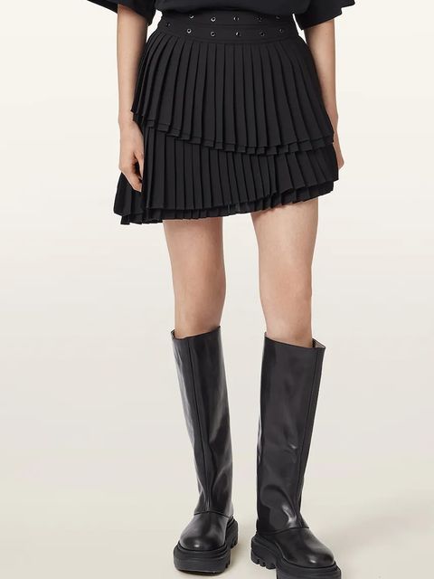 AllSaints kozaki skórzane Maxie Boot damskie kolor czarny na platformie W064FD - zdjęcie produktu nr 2