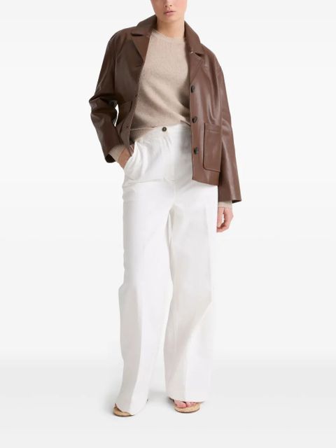 Yves Salomon leather jacket - Brown