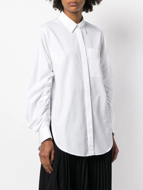 3.1 Phillip Lim ruched long-sleeve shirt - White