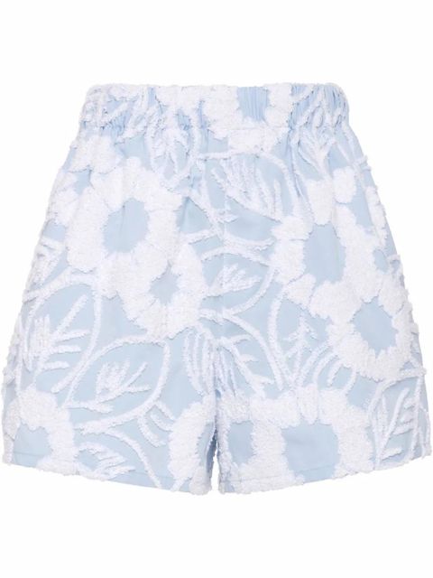 Prada floral embroidered shorts - Blue - zdjęcie produktu nr 1