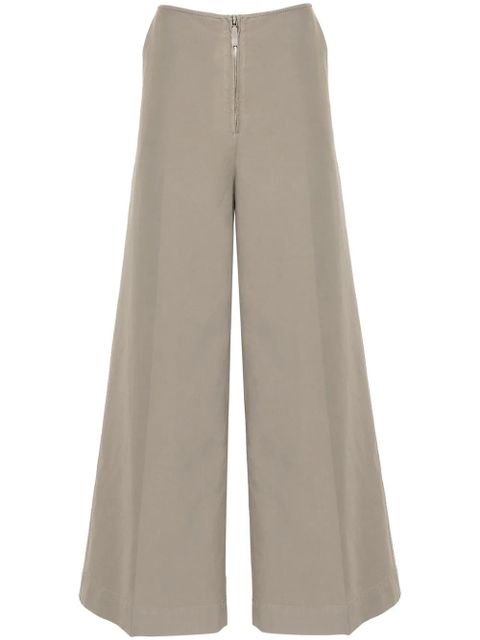 TOTEME cotton wide-leg trousers - Grey