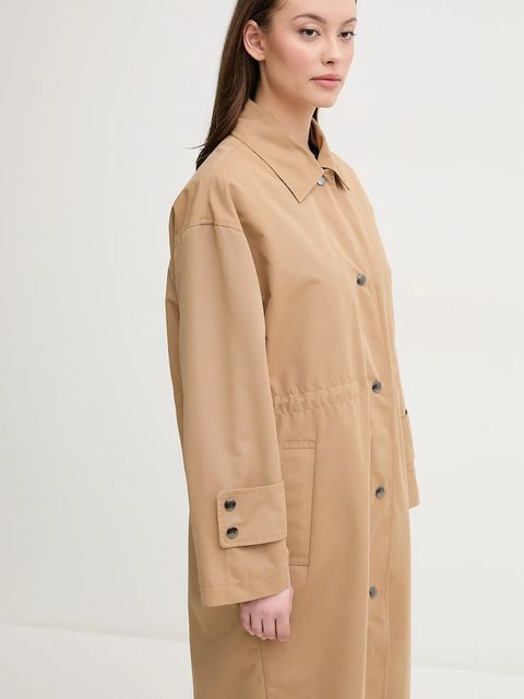 United Colors of Benetton trencz damski kolor beżowy przejściowy oversize 241XDN07I