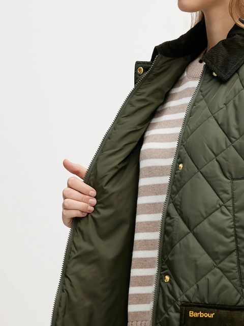 Barbour kurtka Aldburgh kolor zielony przejściowa oversize LQU1885