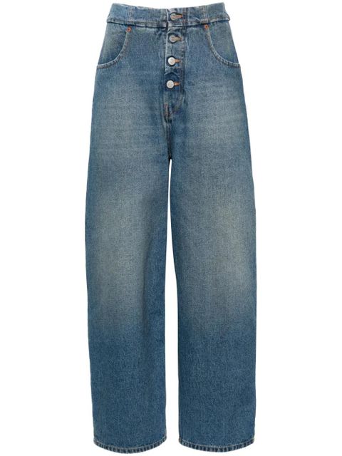 MM6 Maison Margiela high-rise wide-leg jeans - Blue - zdjęcie produktu nr 1