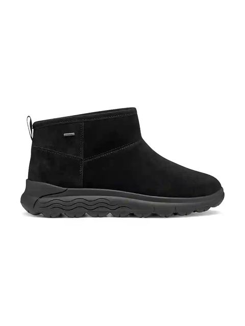 Geox botki zamszowe D SPHERICA 4X4 B ABX damskie kolor czarny na płaskim obcasie lekko ocieplone D5626B 00022 C9999 - zdjęcie produktu nr 1