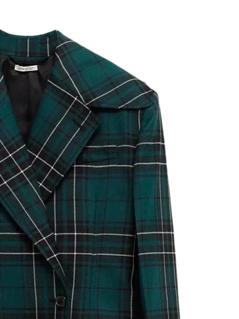 JW Anderson double-breasted plaid bazer - Green - zdjęcie produktu nr 2