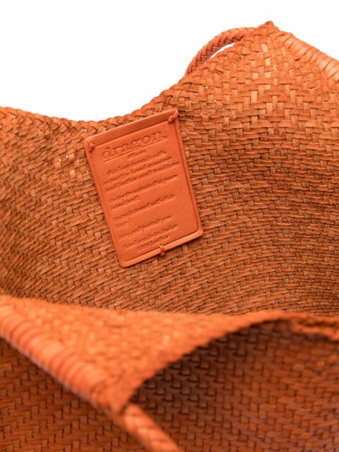 DRAGON DIFFUSION Minga leather tote bag - Orange