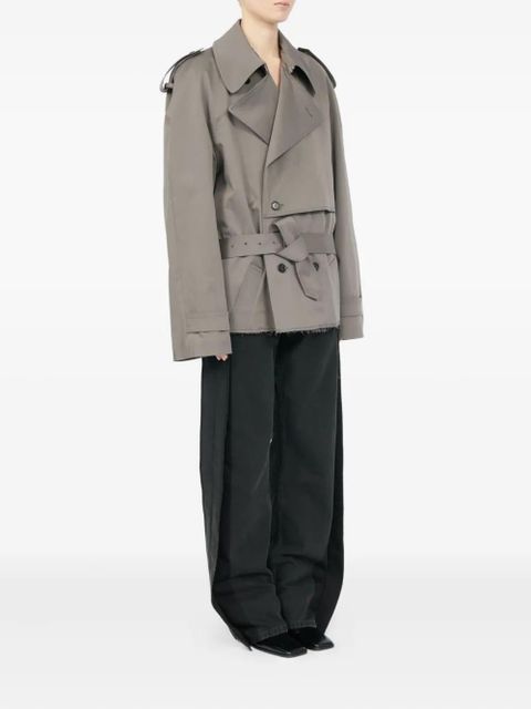 MM6 Maison Margiela double-breasted belted trench jacket - Grey