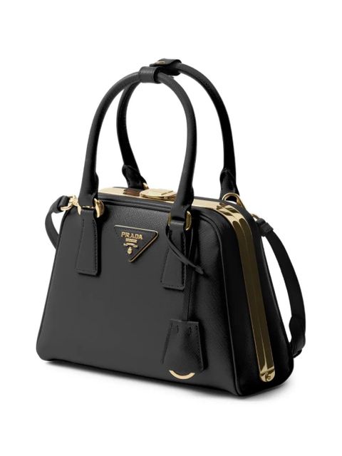 Prada Pyramid leather tote bag - Black