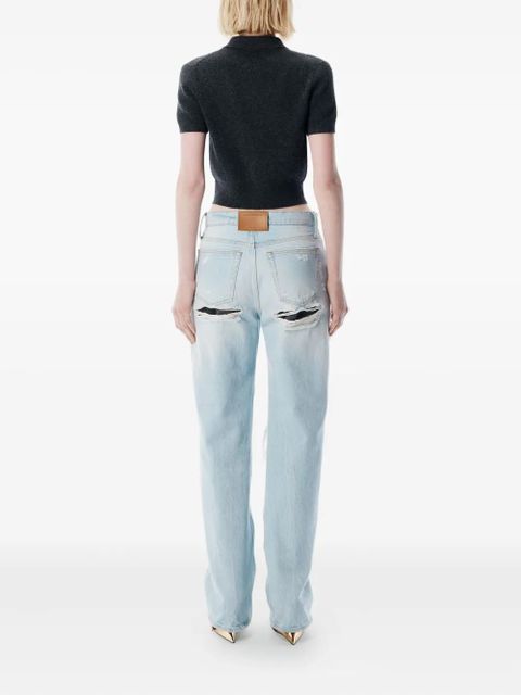 Alexander Wang logo-patch polo-collar cardigan - Black - zdjęcie produktu nr 2