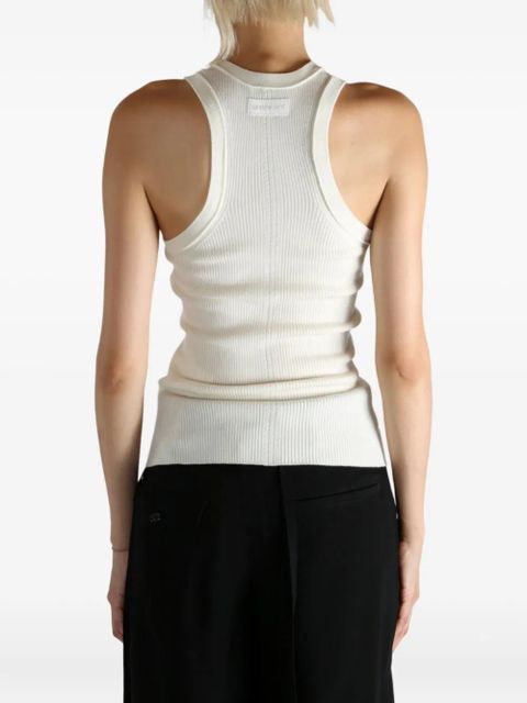 Givenchy ribbed racer-back tank top - White