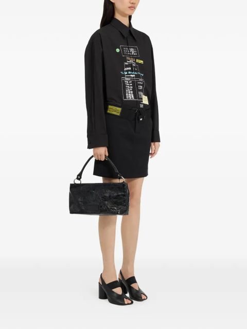 MM6 Maison Margiela belt A-line mini skirt - Black