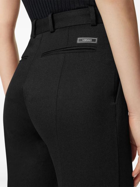Versace high-waist straight-leg trousers - Black