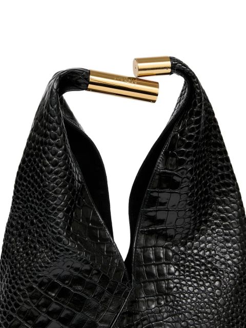 MM6 Maison Margiela crocodile-embossed shoulder bag - Black