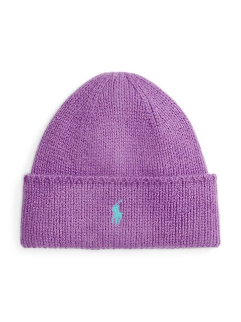 Polo Ralph Lauren czapka wełniana kolor fioletowy wełniana 455954355 - zdjęcie produktu nr 1