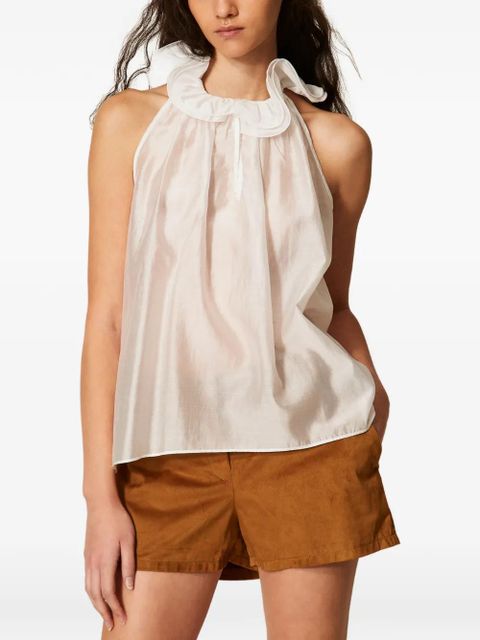 TWINSET ruffled voile top - White - zdjęcie produktu nr 2