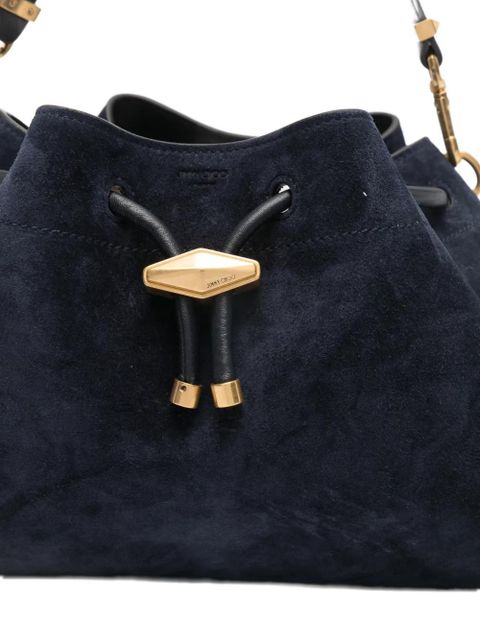 Jimmy Choo Bon Bon suede shoulder bag - Blue