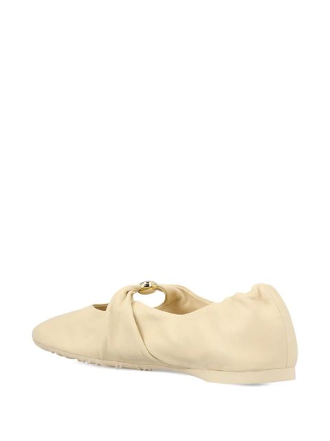 LOEWE Pebble Soft pleated knot ballet flats - Neutrals