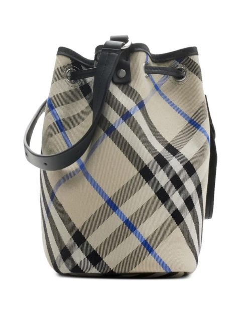 Burberry mini checked bucket bag - Neutrals