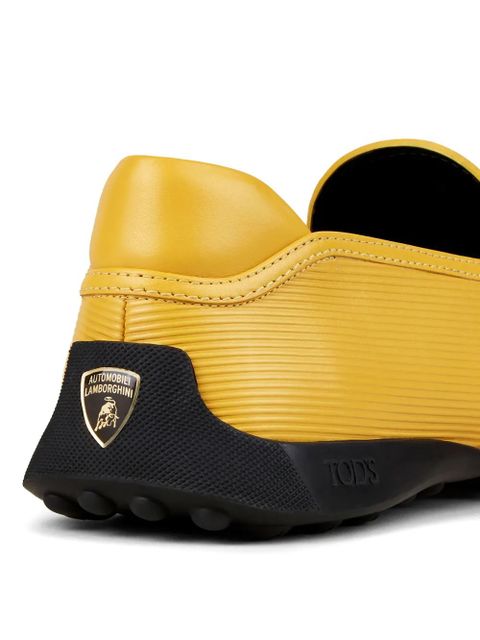 Tod's Automobili Lamborghini slip-on leather driving shoes - Yellow
