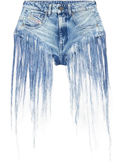 Diesel fringe-detailing shorts - Blue - zdjęcie produktu nr 1
