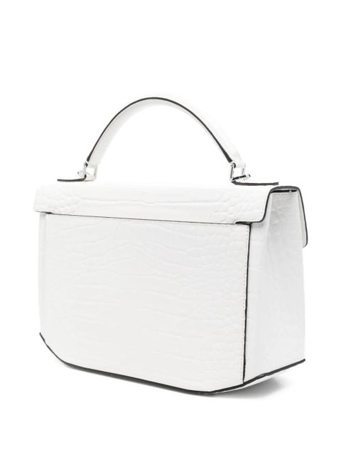 TOTEME medium croc-embossed leather tote bag - White - zdjęcie produktu nr 2