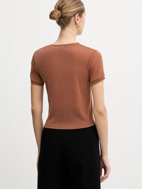 United Colors of Benetton t-shirt damski kolor brązowy 33UXD10B8