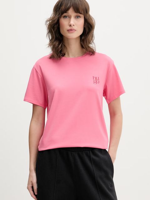 HUGO T-shirt damski z modalem CASUAL T-SHIRT - zdjęcie produktu nr 1