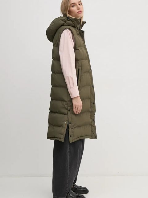 Pepe Jeans bezrękawnik BIBI VEST damski kolor zielony zimowy PL402439