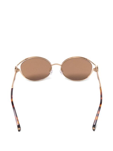 Maje flower round-frame sunglasses - Gold