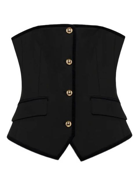 Simkhai Cambrie button top - Black - zdjęcie produktu nr 1