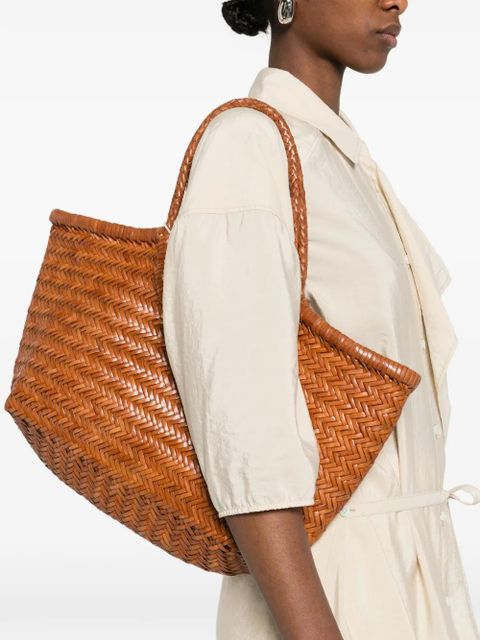 DRAGON DIFFUSION woven basket handle backpack - Brown - zdjęcie produktu nr 2