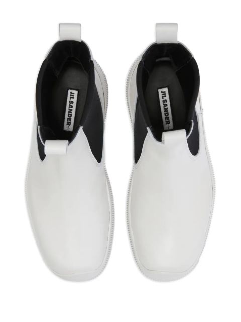 Jil Sander slip-on leather Chelsea boots - White