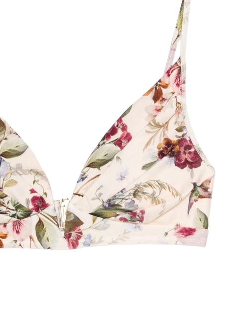ZIMMERMANN Patience Tuck Plunge bikini - Neutrals