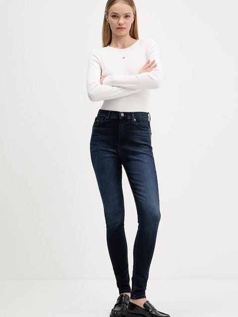 Tommy Jeans longsleeve 2-pack damski kolor granatowy DW0DW17716 - zdjęcie produktu nr 2