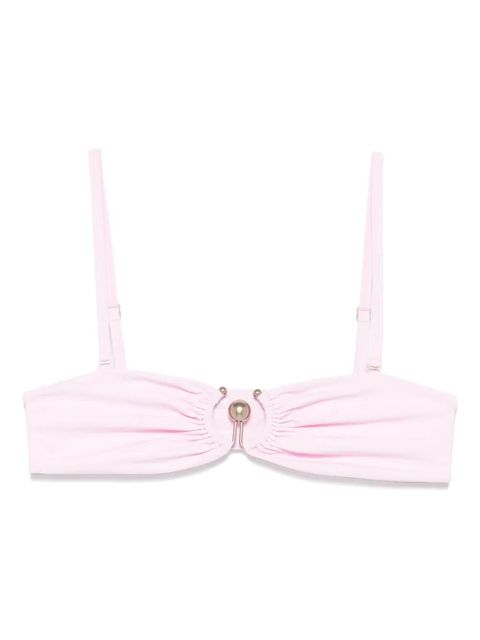 Christopher Esber ruched prong bikini top - Pink - zdjęcie produktu nr 1