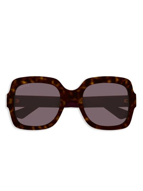 Gucci Eyewear oversize-frame sunglasses - Brown