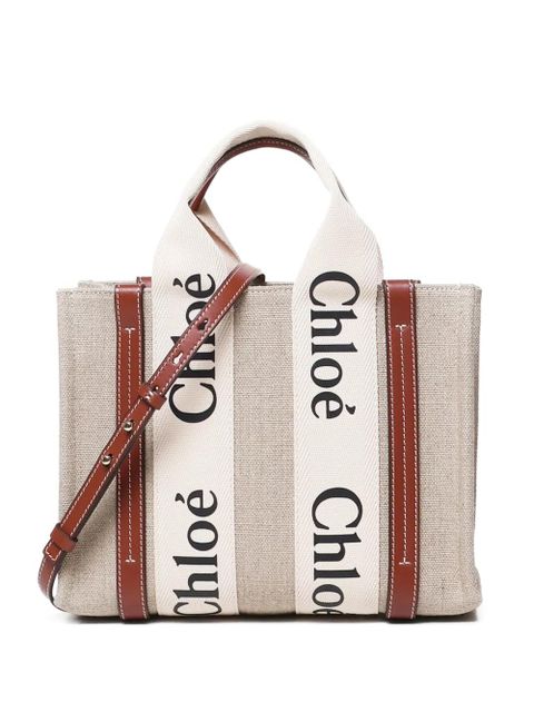 Chloé small Woody logo tote bag - Neutrals - zdjęcie produktu nr 1
