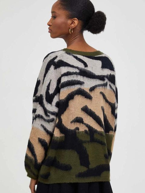 Answear.LAB sweter z dodatkiem wełny damski kolor zielony