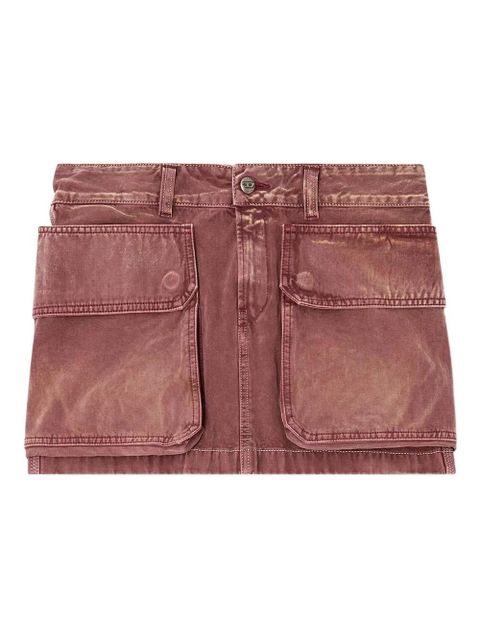 Diesel cargo-pockets mini straight skirt - Red - zdjęcie produktu nr 1